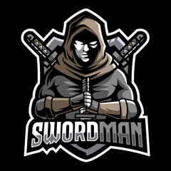 assasin mascot logo. assasin esport gaming logo. © Ilhustrator