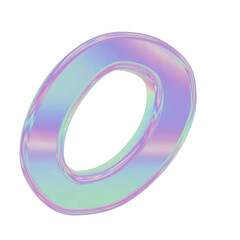 3D holographic alphabet for graphic results or design element