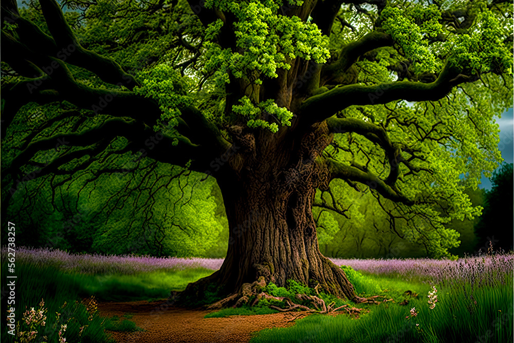 Aufkleber a tree with many branches - generative ai