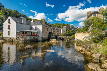 Scenic view of Pont-Aven city in Brittany France - obrazy, fototapety, plakaty