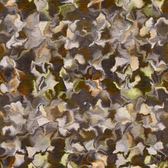 Camouflage wavy marble seamless pattern. Gradient blur for camo bohemian backdrop. Textured vintage wallpaper. 