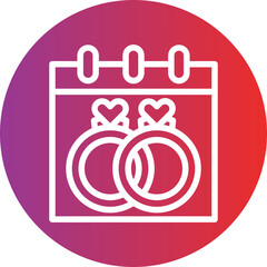 Wedding Date Icon Style