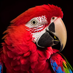 red and blue macaw