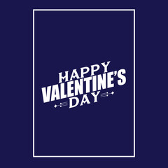 Happy valentines day holidays typography quotes design