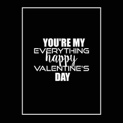 Happy valentines day holidays typography quotes design