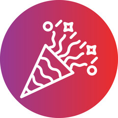 Party Popper Icon Style