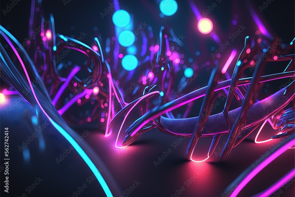 Aufkleber a colorful abstract background with a black background and a blue background with a pink and blue de