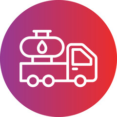 Oil Truck Icon Style