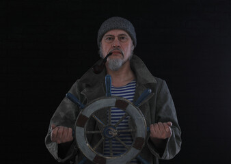 portrait of an old bearded ship captain