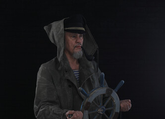 portrait of an old bearded ship captain