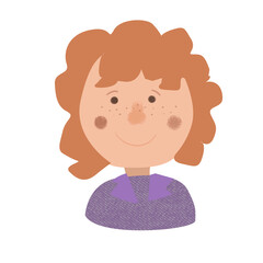 Flat portrait of a woman