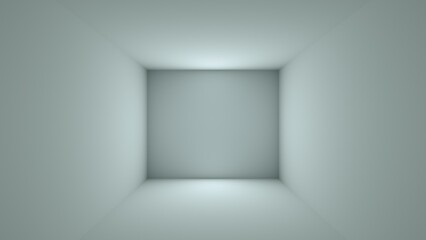 3D render of an empty white room
