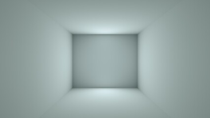 3D render of an empty white room
