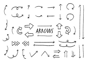 手書きのペンの矢印セット