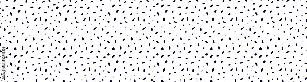 Poster polka dots or bullet journal texture. seamless monochrome pattern. dotted background. soft abstract 