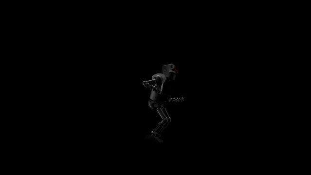 Robot Dance 3D Animation Transparent Alpha Video