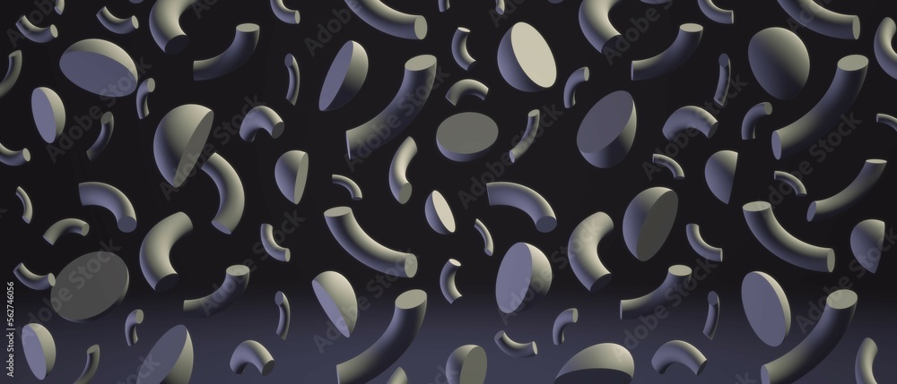 Poster abstract 3d render. modern background design with geometric shapes pattern.