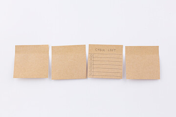 paper stick note on a white background