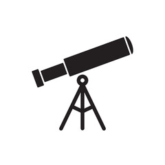telescope on a tripod, telescope icon illustration, telescope vector illustration