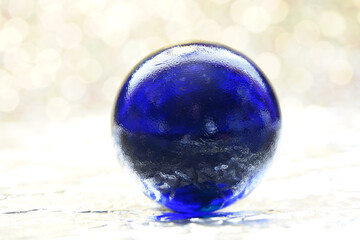 Glass background image mixed with colorful paint, creative edited