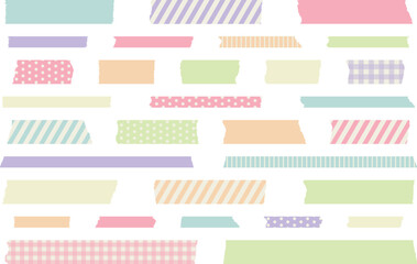 パステルカラーのかわいいマスキングテープセット。