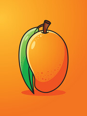 Mango vector portrait Illustration