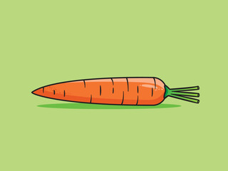 Carrot vector portrait Illustration