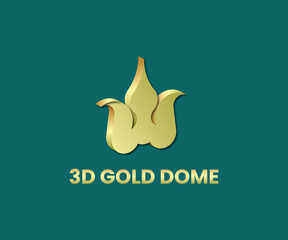 Obraz premium 3d gold dome design