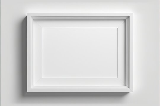 White photo frame background created with Generative AI