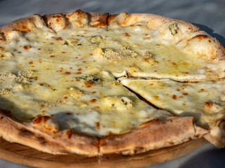 cheese pizza on a plate