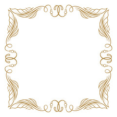 Vintage style vector square frame.