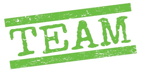 TEAM text on green lines stamp sign.