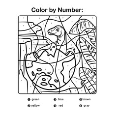 Dinosaur coloring page. Kids preschool activity coloring template