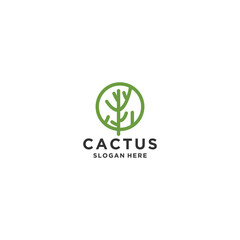 Cactus  logo vector icon design template