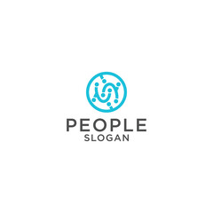 Fototapeta premium People logo design icon template