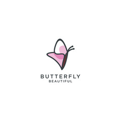 Butterfly logo icon design vector 