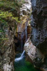 View of Horma Canyon of Kastamonu, 3 km walking path from wood in a beautiful nature with river and waterfall