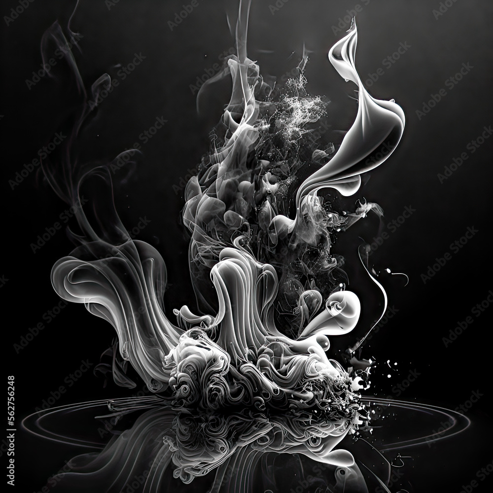 Aufkleber a close-up of a splash - generative ai