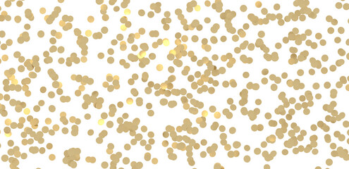 Gold confetti background, isolated on transparent background
