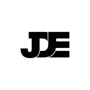 JDE letter monogram logo design vector