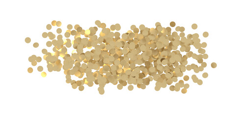 gold confetti 3d