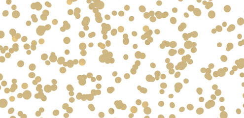 Gold confetti background, isolated on transparent background