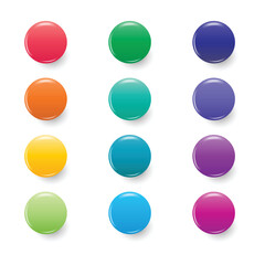 Set Of Colorful Modern Web Button On White Background. Collection. Vector Illustration