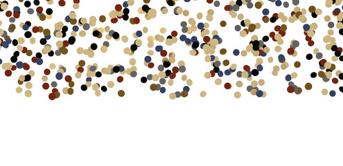 Multicolor confetti abstract background with a lot of falling pieces, isolated on a white background.