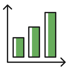 bar price chart diagram financial stock price icon bullish bearish market in minimal mono design