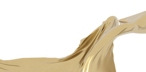 3d render of dark and gold cloth. iridescent holographic foil. abstract art fashion background. - png transparent