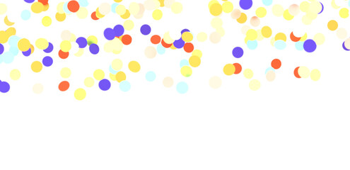 Sunburst and colorful confetti background frame illustration - in 3d png