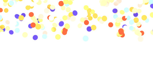 Multicolored paper confetti on transparent background. Realistic confetti flying. Colorful scattered items to holiday decorations. - in 3d png