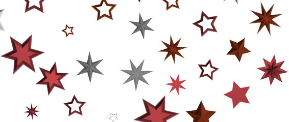 golden stars - in red