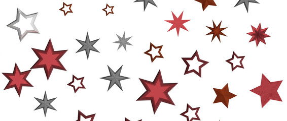 Obraz premium Glossy 3D Christmas star icon. Design element for holidays. -